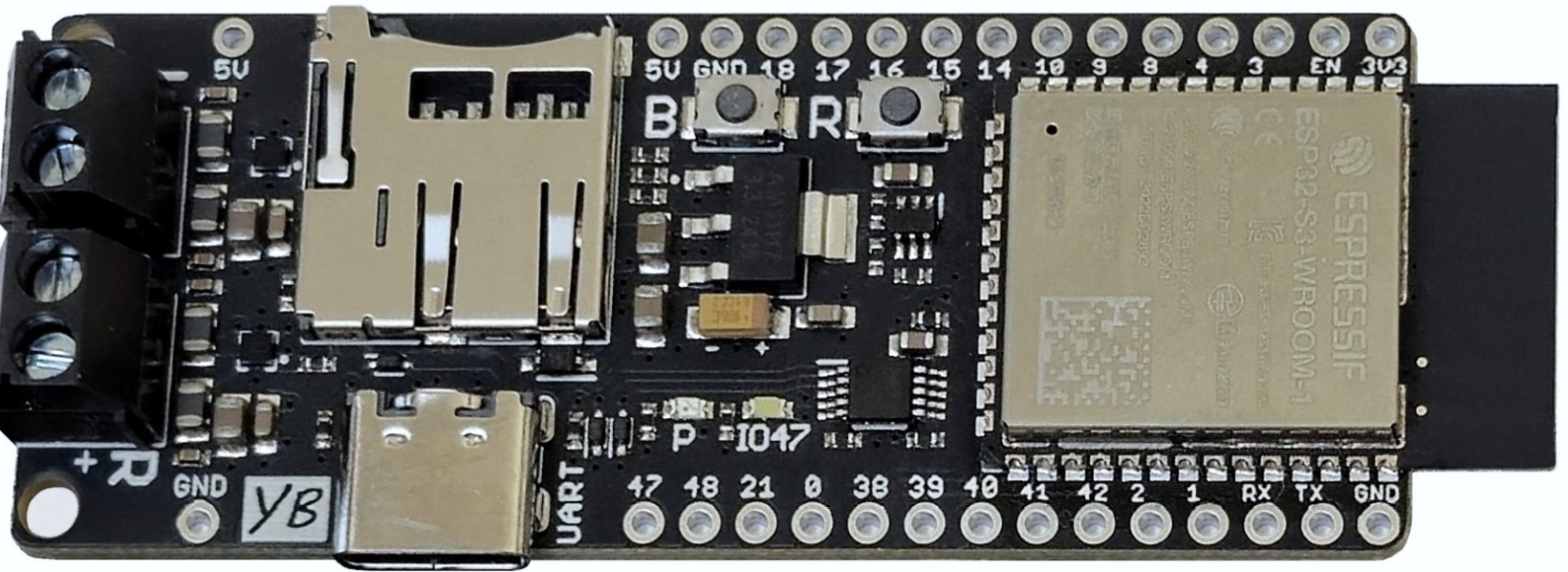 YB-ESP32-S3-AMP. Stereo zvuk